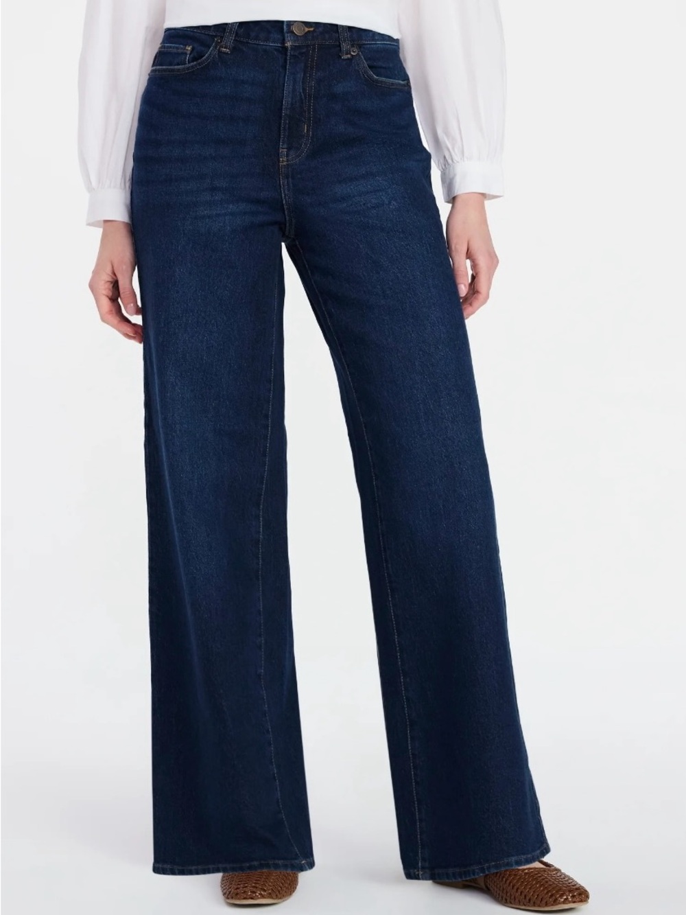 Time and Tru Dark Blue Wide-Leg Jeans